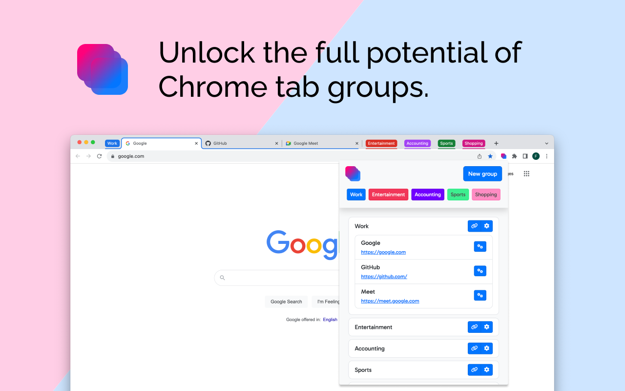 GroupMark - 增强式标签组 chrome谷歌浏览器插件_扩展第1张截图