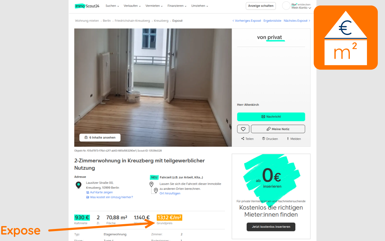 IS24 Price Per Area chrome谷歌浏览器插件_扩展第3张截图