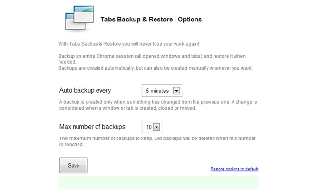Tabs Backup & Restore, Tom chrome谷歌浏览器插件_扩展第1张截图