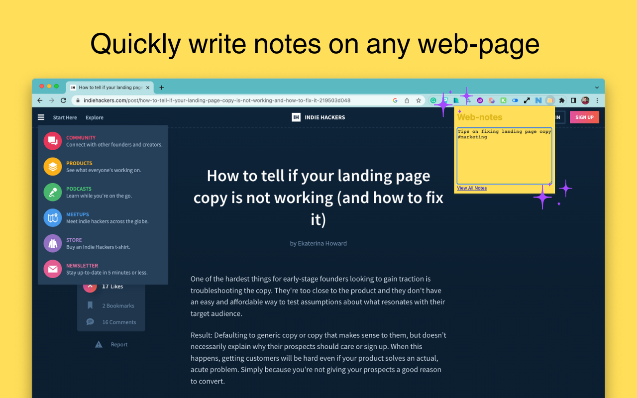 Web Sticky Notes chrome谷歌浏览器插件_扩展第2张截图