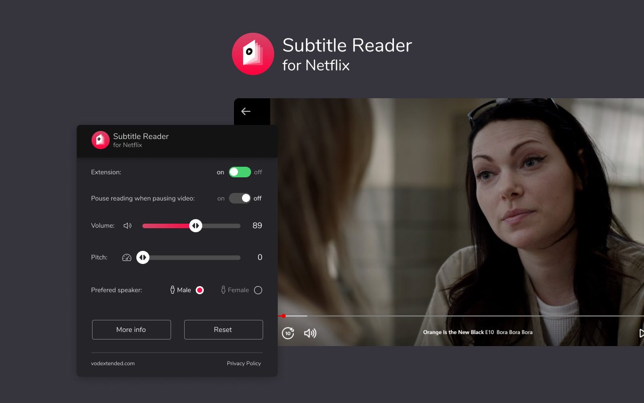 Subtitle Reader for Netflix chrome谷歌浏览器插件_扩展第1张截图