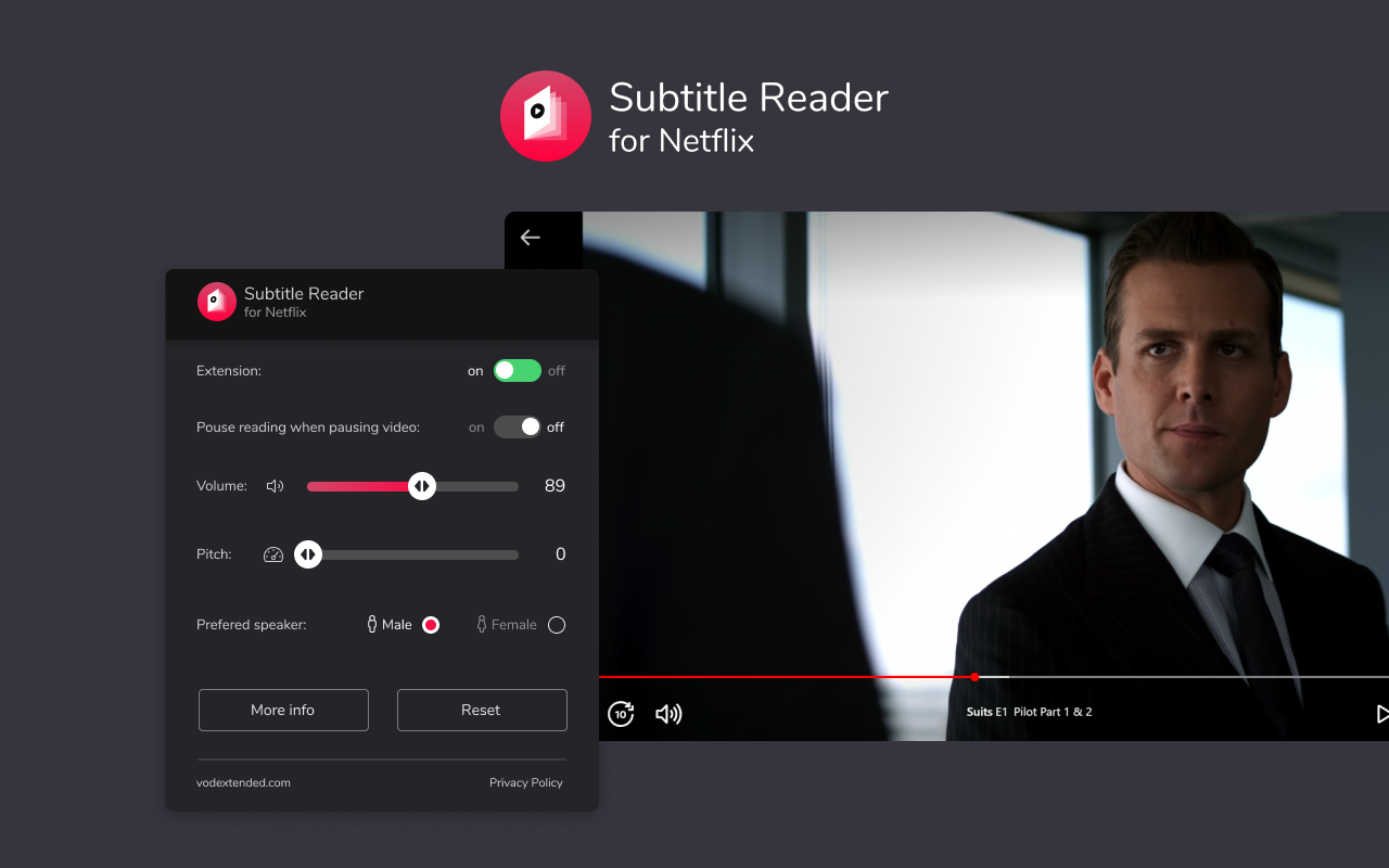 Subtitle Reader for Netflix chrome谷歌浏览器插件_扩展第2张截图