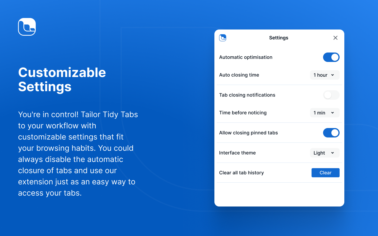 TidyTabs chrome谷歌浏览器插件_扩展第2张截图