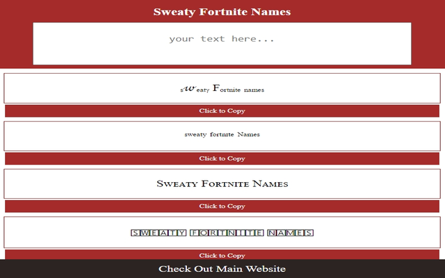 Sweaty Fortnite Names- Copy Paste chrome谷歌浏览器插件_扩展第2张截图