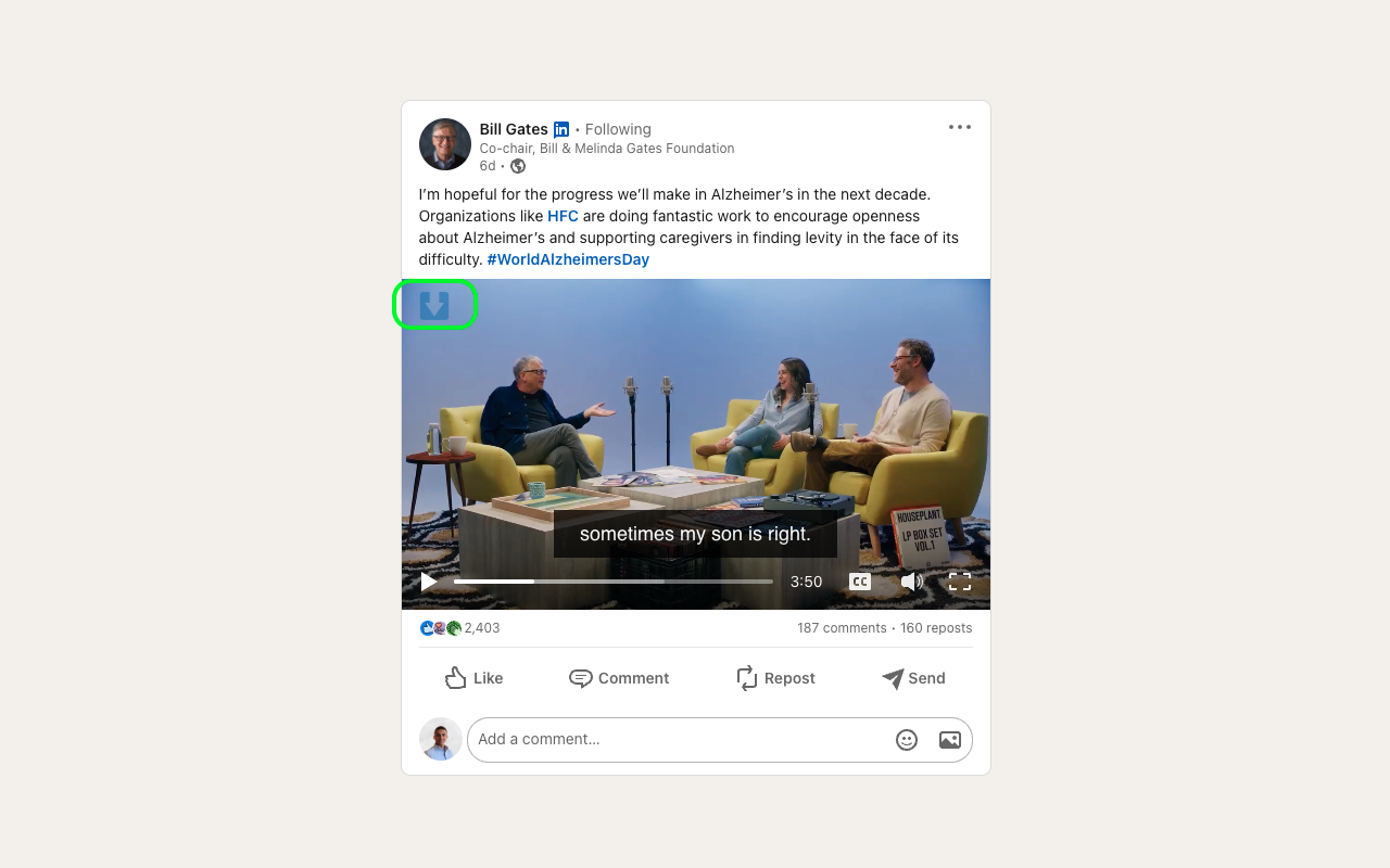 LinkedIn 视频下载器 chrome谷歌浏览器插件_扩展第1张截图