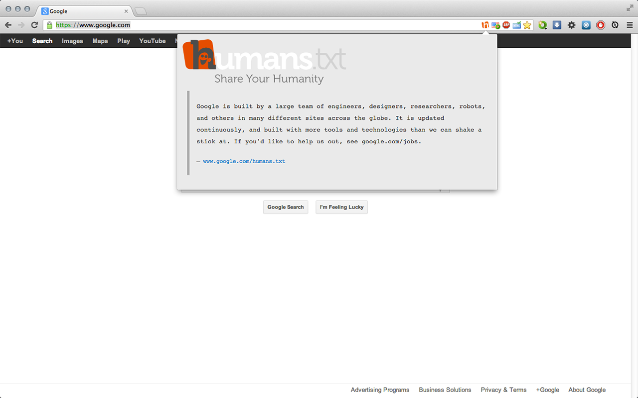 Humans.txt chrome谷歌浏览器插件_扩展第1张截图