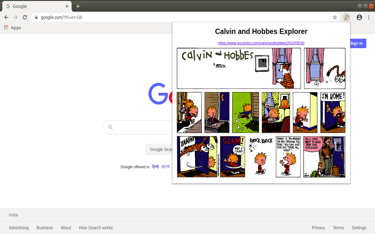Calvin and Hobbes Explorer chrome谷歌浏览器插件_扩展第2张截图