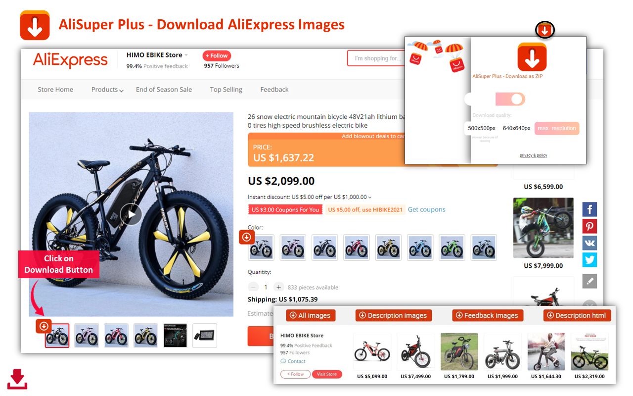 AliSuper Plus - AliExpress Image Downloader chrome谷歌浏览器插件_扩展第4张截图