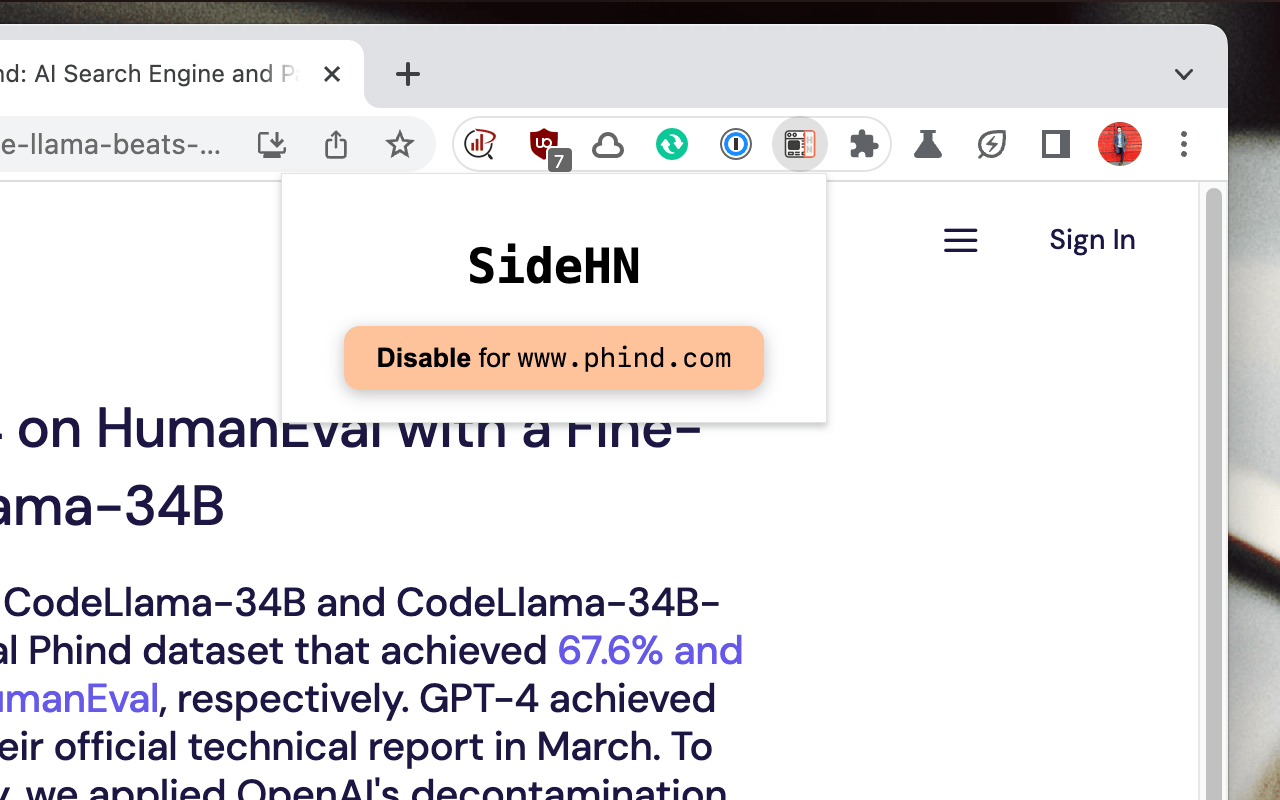 SideHN chrome谷歌浏览器插件_扩展第2张截图