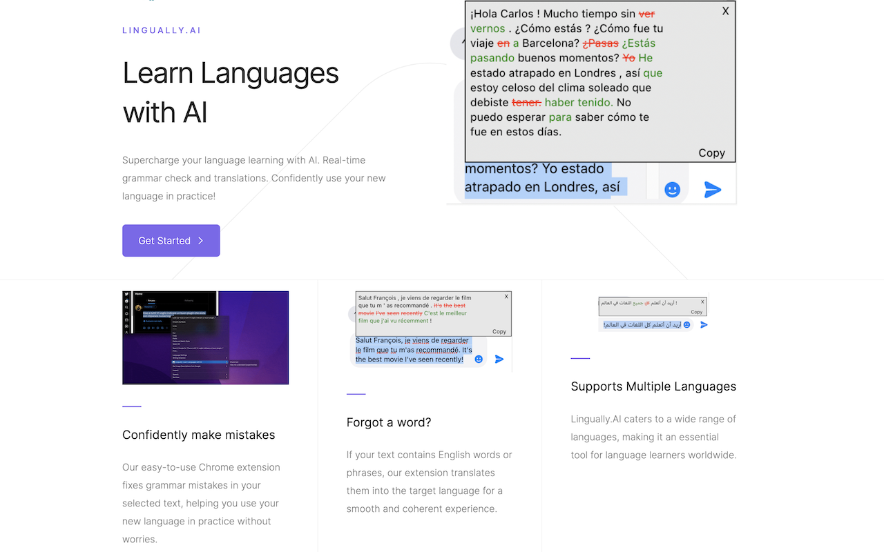 Lingually: Learn Languages with AI chrome谷歌浏览器插件_扩展第1张截图