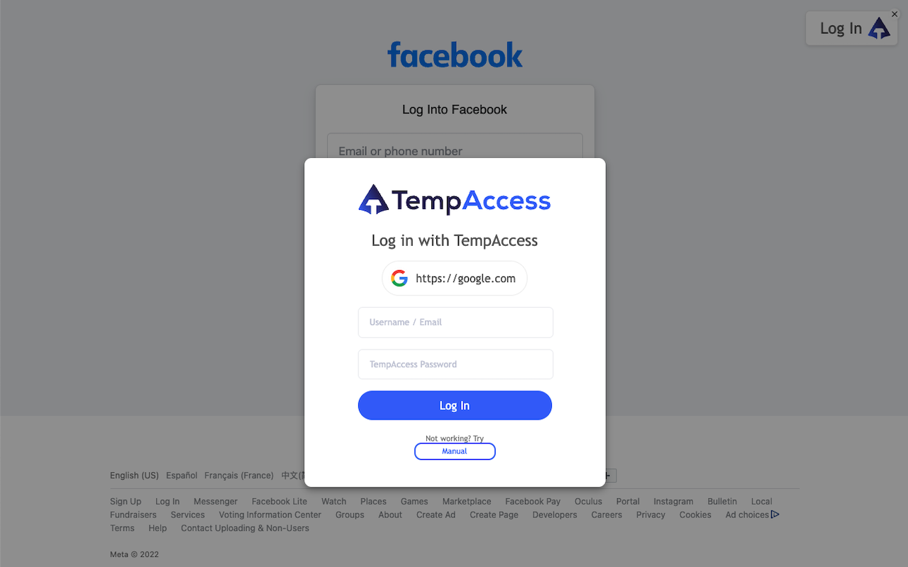 Temp Access chrome谷歌浏览器插件_扩展第1张截图