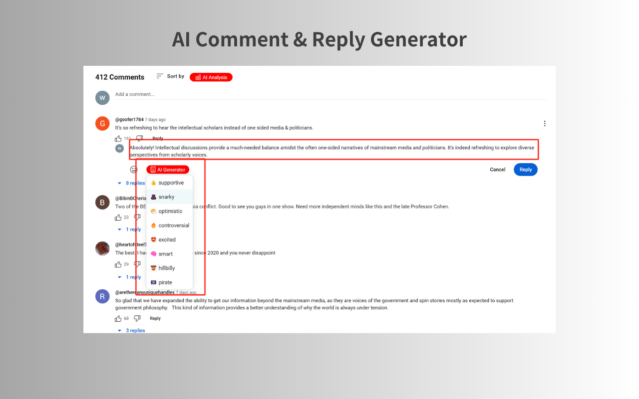 EasyComment-YouTube ChatGPT 评论生成&分析工具 chrome谷歌浏览器插件_扩展第1张截图