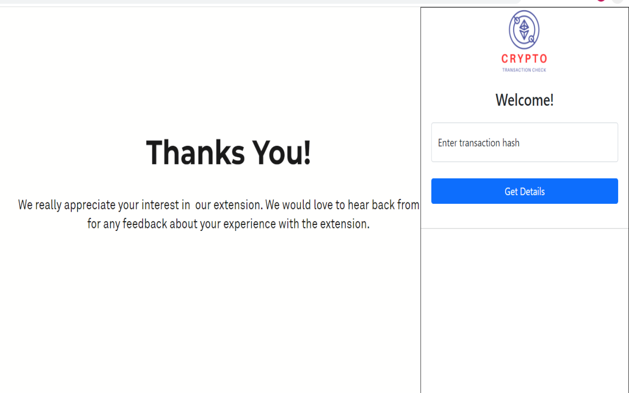 Crypto transaction check chrome谷歌浏览器插件_扩展第1张截图