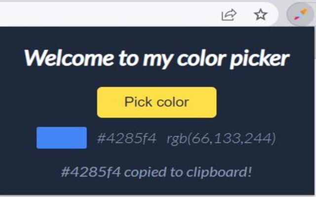Color picker chrome谷歌浏览器插件_扩展第2张截图
