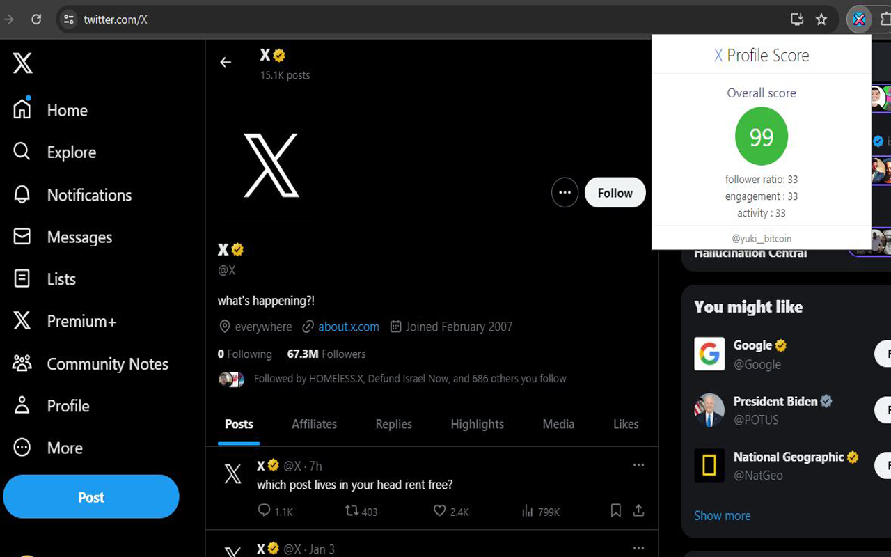 Twitter Score Calculator chrome谷歌浏览器插件_扩展第1张截图