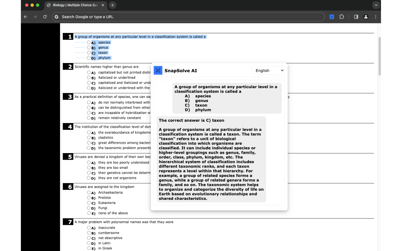 SnapSolve AI chrome谷歌浏览器插件_扩展第3张截图