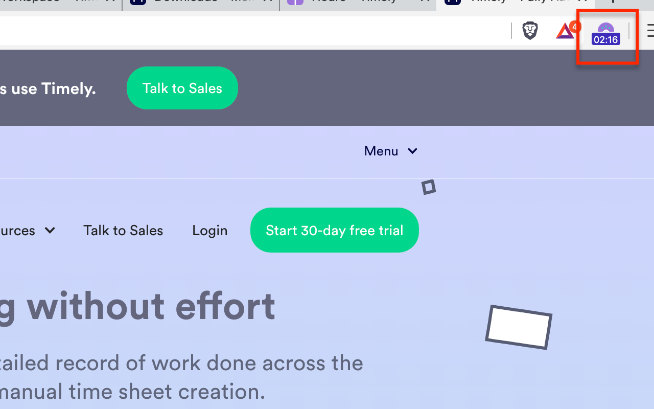 T-Click: Timer to log work to Timely chrome谷歌浏览器插件_扩展第2张截图
