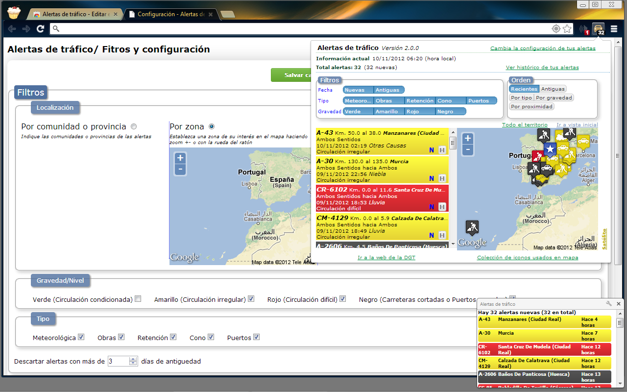 Alertas de tráfico chrome谷歌浏览器插件_扩展第3张截图