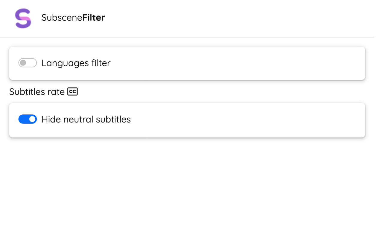 Subscene Filter chrome谷歌浏览器插件_扩展第1张截图