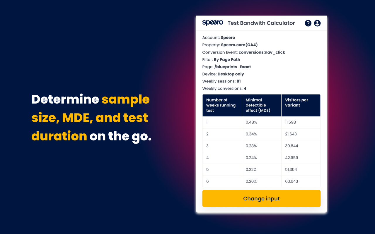 A/B Pre-test Calculator by Speero chrome谷歌浏览器插件_扩展第2张截图
