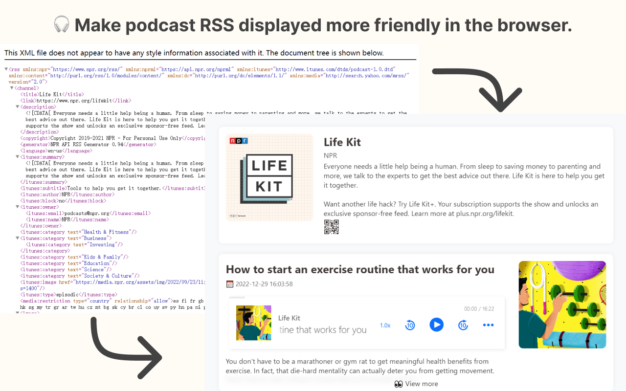 Nice Podcast RSS chrome谷歌浏览器插件_扩展第1张截图