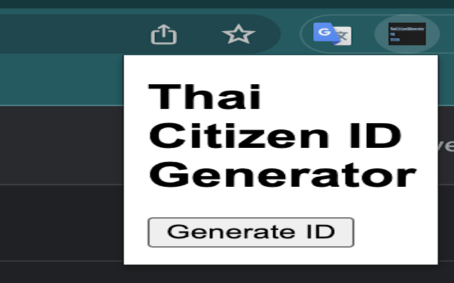 Thai Citizen ID Generator chrome谷歌浏览器插件_扩展第1张截图