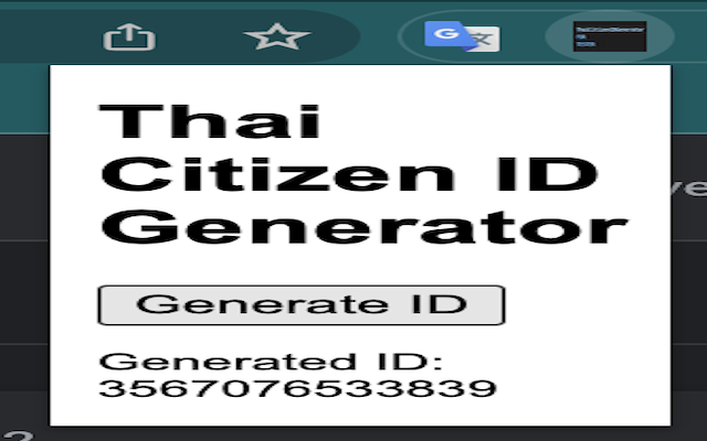Thai Citizen ID Generator chrome谷歌浏览器插件_扩展第3张截图