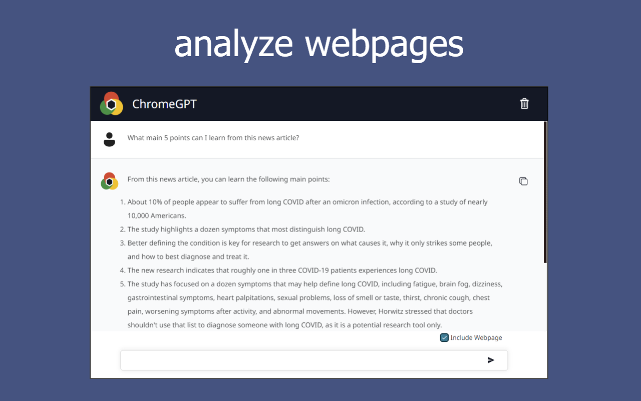 ChromeGPT for ChatGPT chrome谷歌浏览器插件_扩展第1张截图