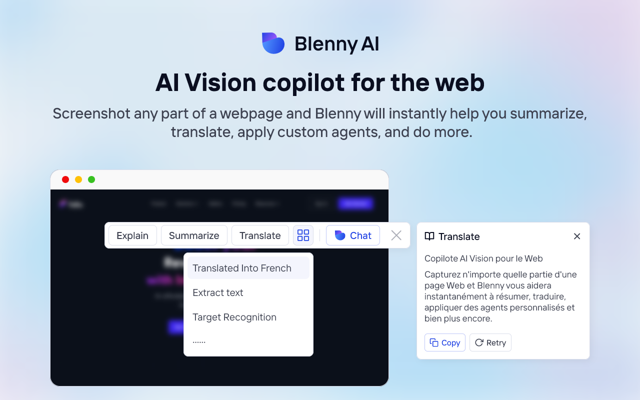 Blenny - AI Vision Co-Pilot Powered by GPT-4V chrome谷歌浏览器插件_扩展第1张截图