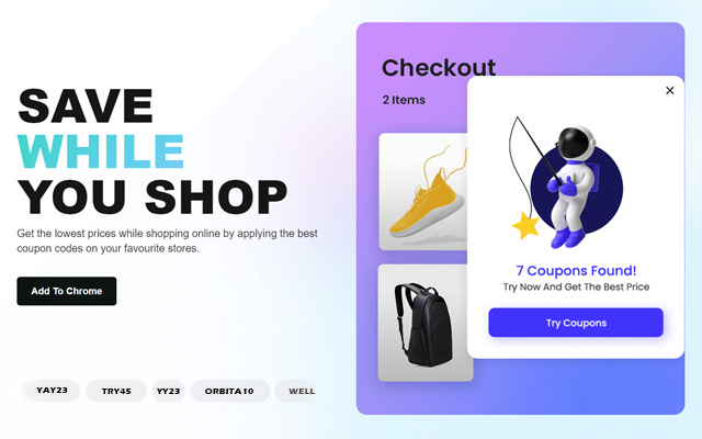 Orbita - AI-based shopping coupons chrome谷歌浏览器插件_扩展第1张截图