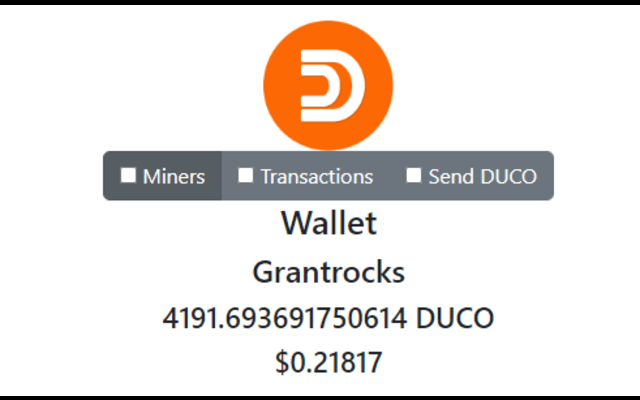 Duino Coin Wallet chrome谷歌浏览器插件_扩展第1张截图