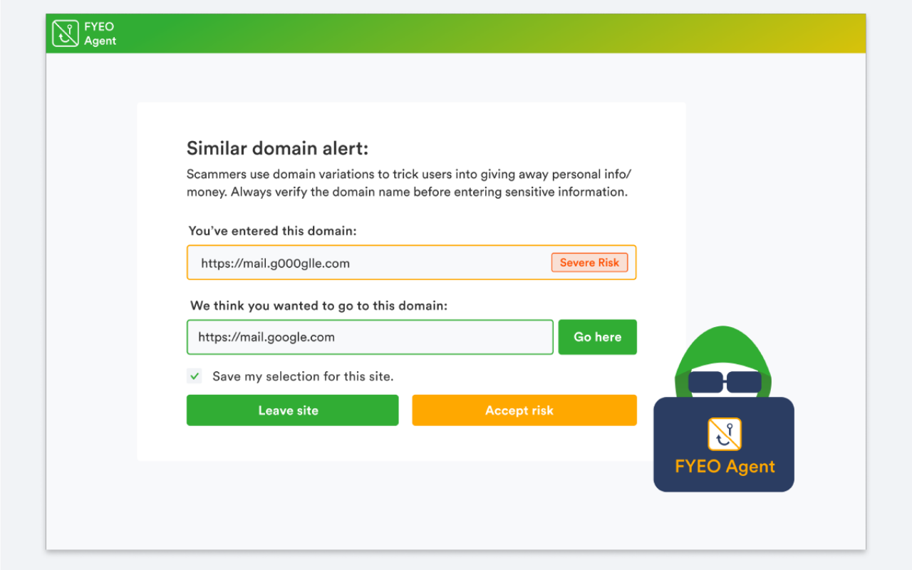 FYEO Agent Phishing Protection chrome谷歌浏览器插件_扩展第4张截图
