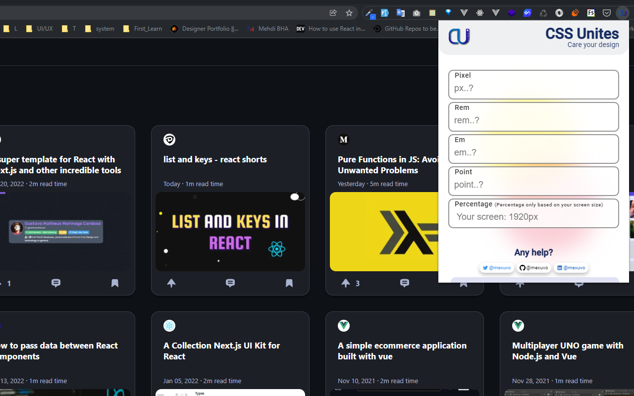CSS Unites chrome谷歌浏览器插件_扩展第2张截图