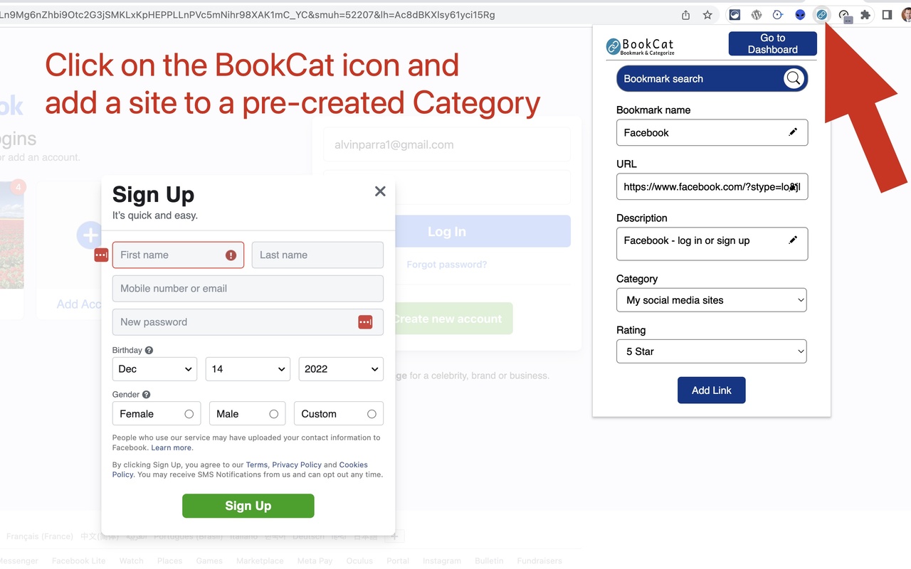 BookCat (Bookmark and categorize your sites) chrome谷歌浏览器插件_扩展第2张截图