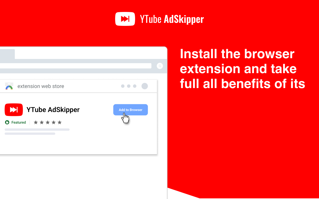 YTube AdSkipper - Skip YouTube Ads chrome谷歌浏览器插件_扩展第1张截图