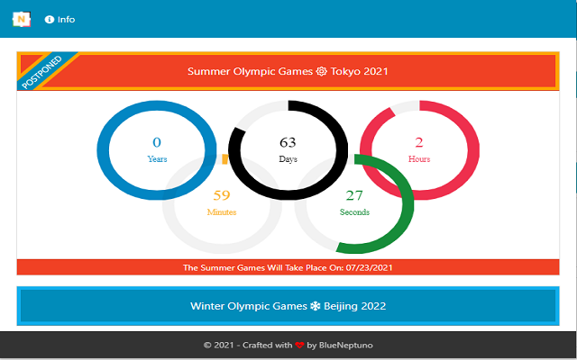 Next Olympic Games Countdown chrome谷歌浏览器插件_扩展第1张截图