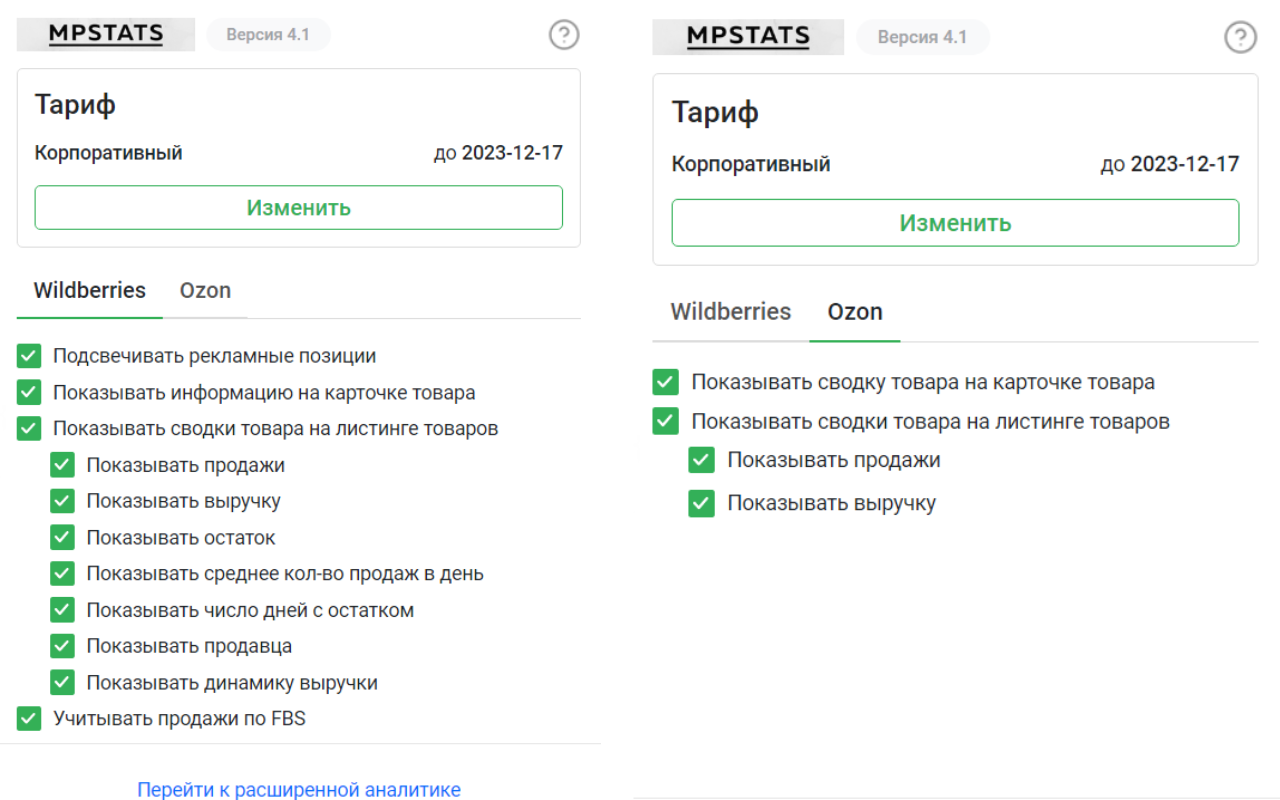 mpstars1.ru - бесплатная аналитика WB и OZON chrome谷歌浏览器插件_扩展第2张截图
