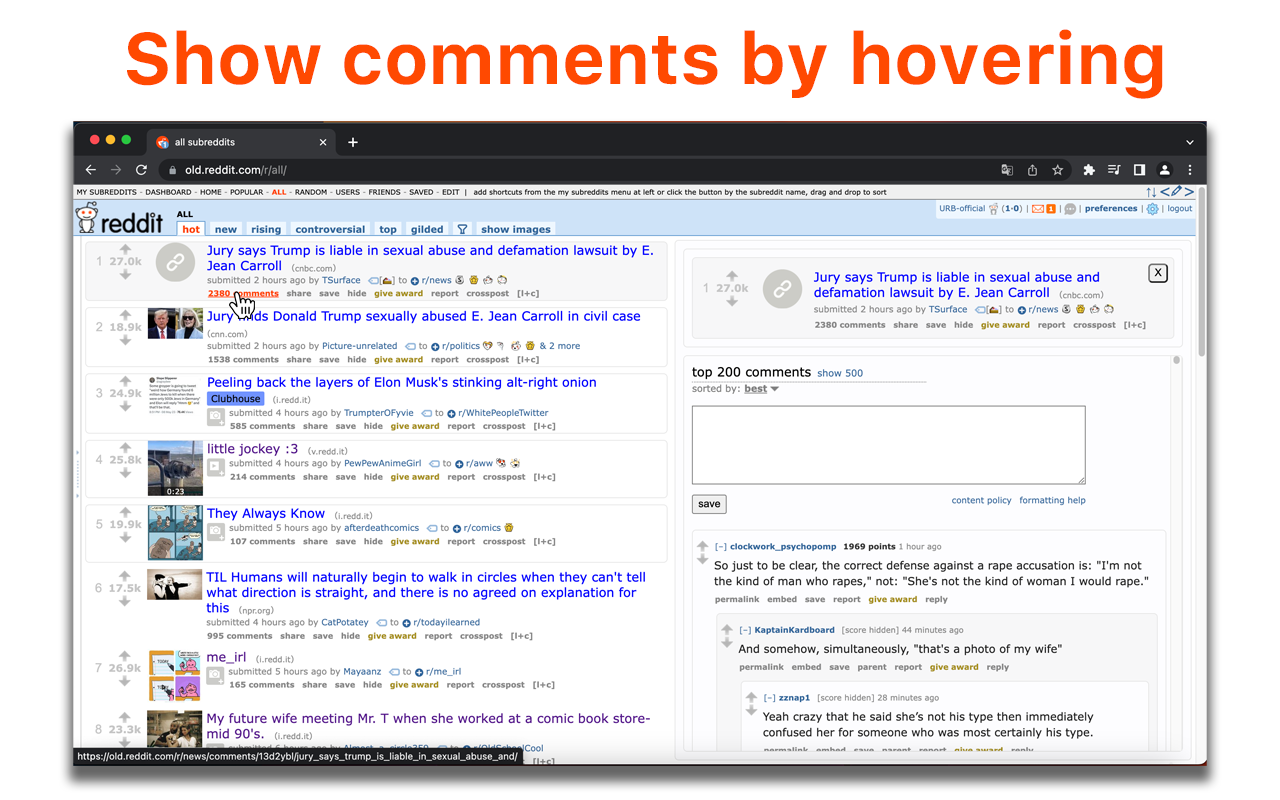 Ultimate Reddit Browser chrome谷歌浏览器插件_扩展第3张截图