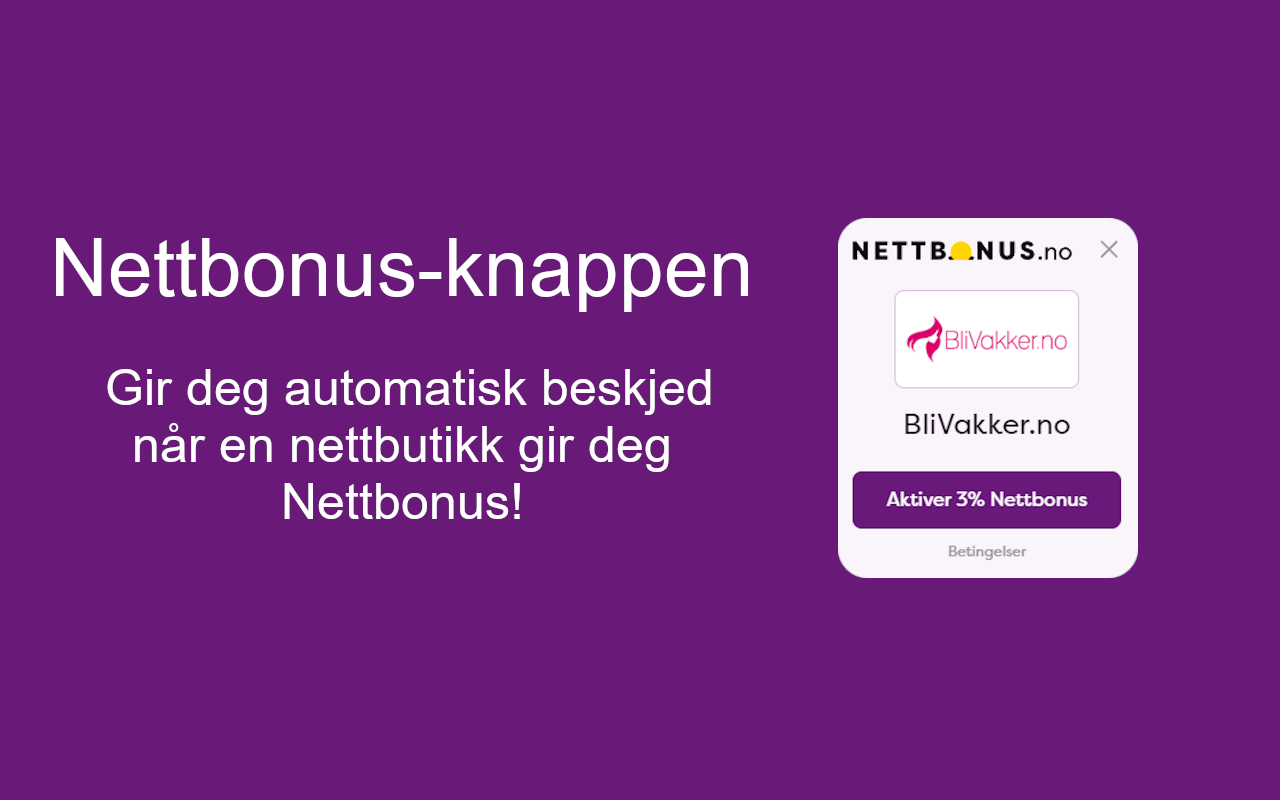 Nettbonus.no: Nettbonus-knappen chrome谷歌浏览器插件_扩展第1张截图