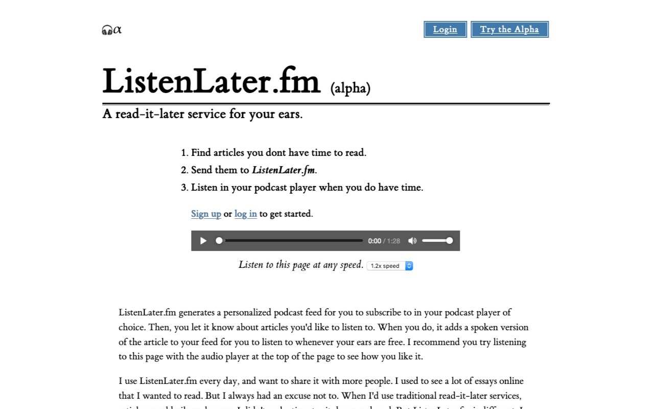 ListenLater.fm chrome谷歌浏览器插件_扩展第1张截图