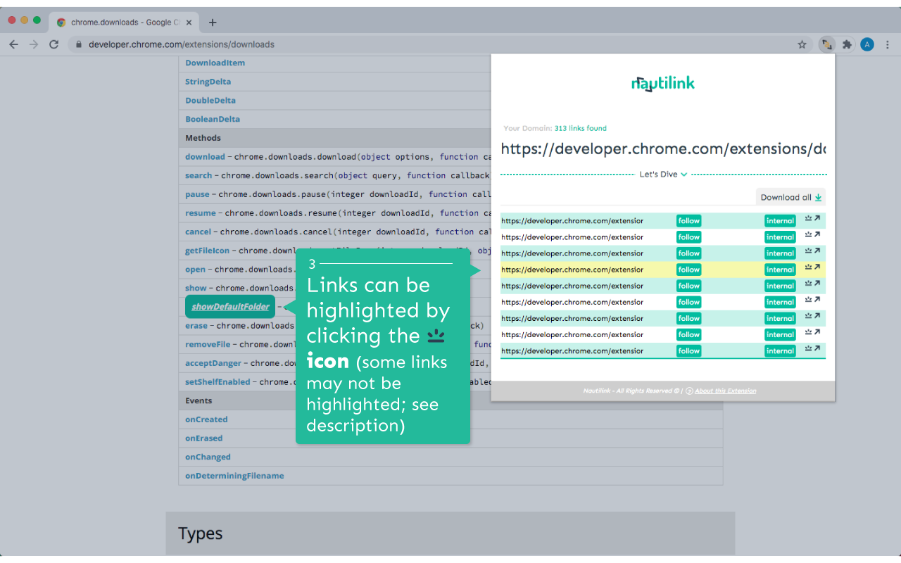 Nautilink - Anchor tag analysis in depth chrome谷歌浏览器插件_扩展第1张截图