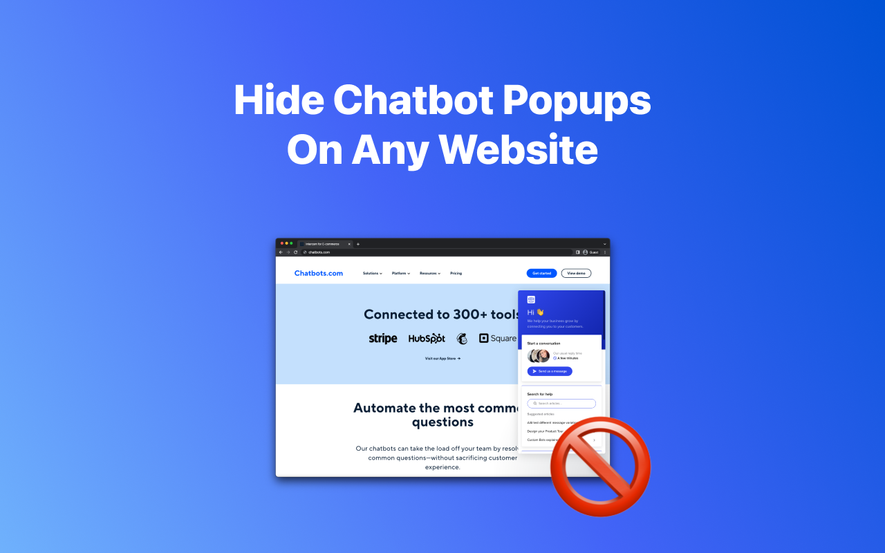 Hide Chatbots chrome谷歌浏览器插件_扩展第1张截图