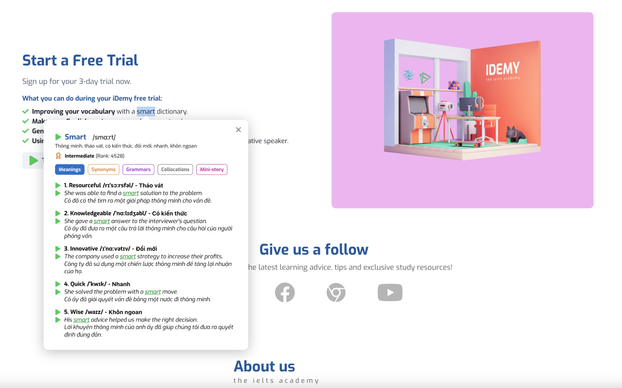 iDemy - The IELTS Academy chrome谷歌浏览器插件_扩展第1张截图