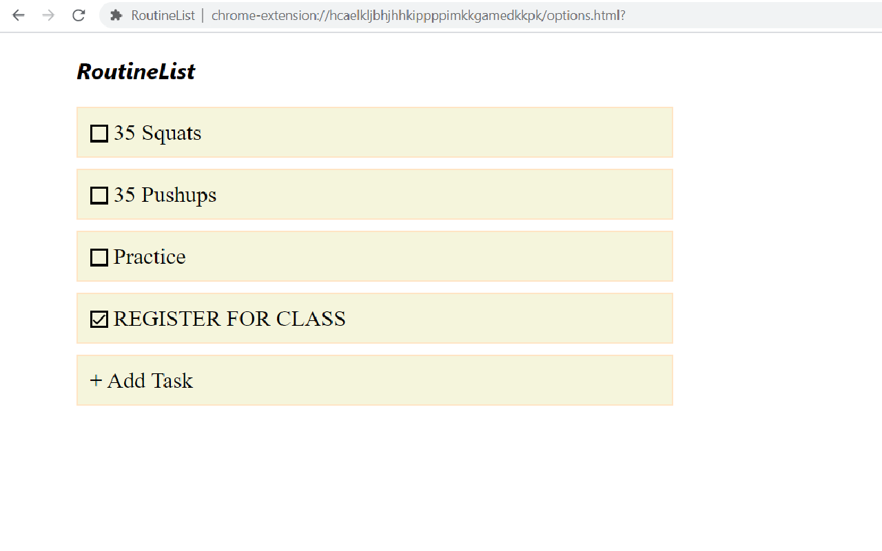 RoutineList chrome谷歌浏览器插件_扩展第1张截图