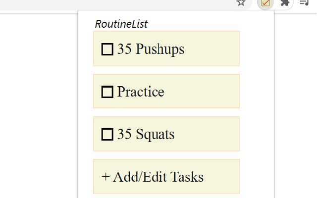 RoutineList chrome谷歌浏览器插件_扩展第2张截图