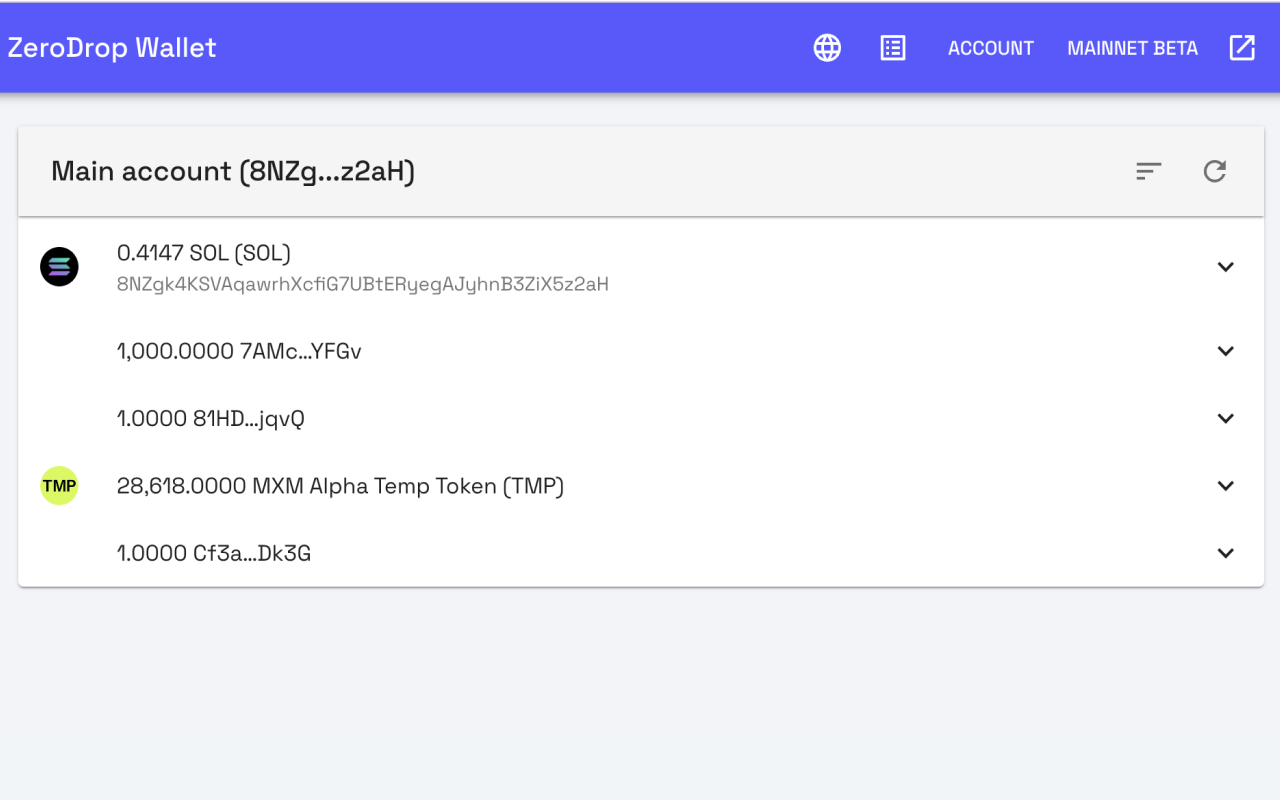 ZeroDrop Wallet chrome谷歌浏览器插件_扩展第1张截图