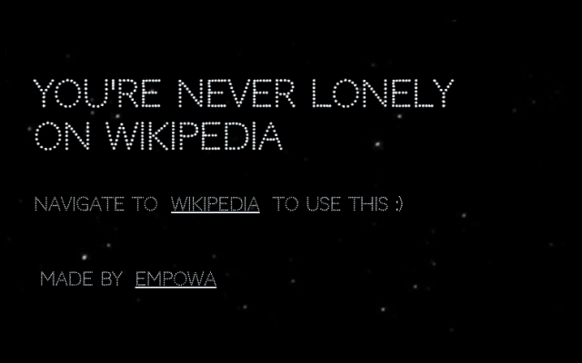 you're never lonely on wikipedia chrome谷歌浏览器插件_扩展第2张截图