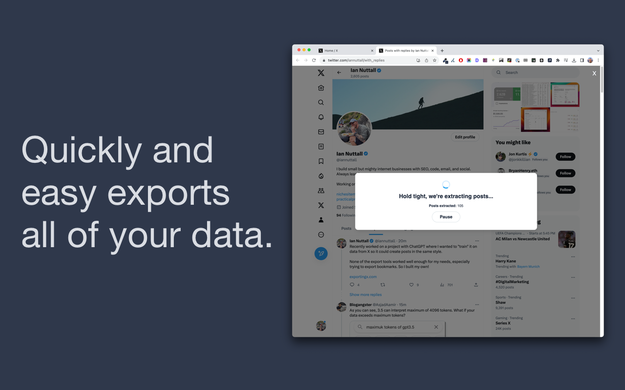 Exporting X chrome谷歌浏览器插件_扩展第1张截图