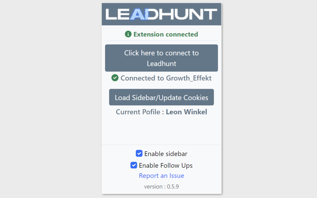 LeadhuntAI - Chrome Extension chrome谷歌浏览器插件_扩展第1张截图