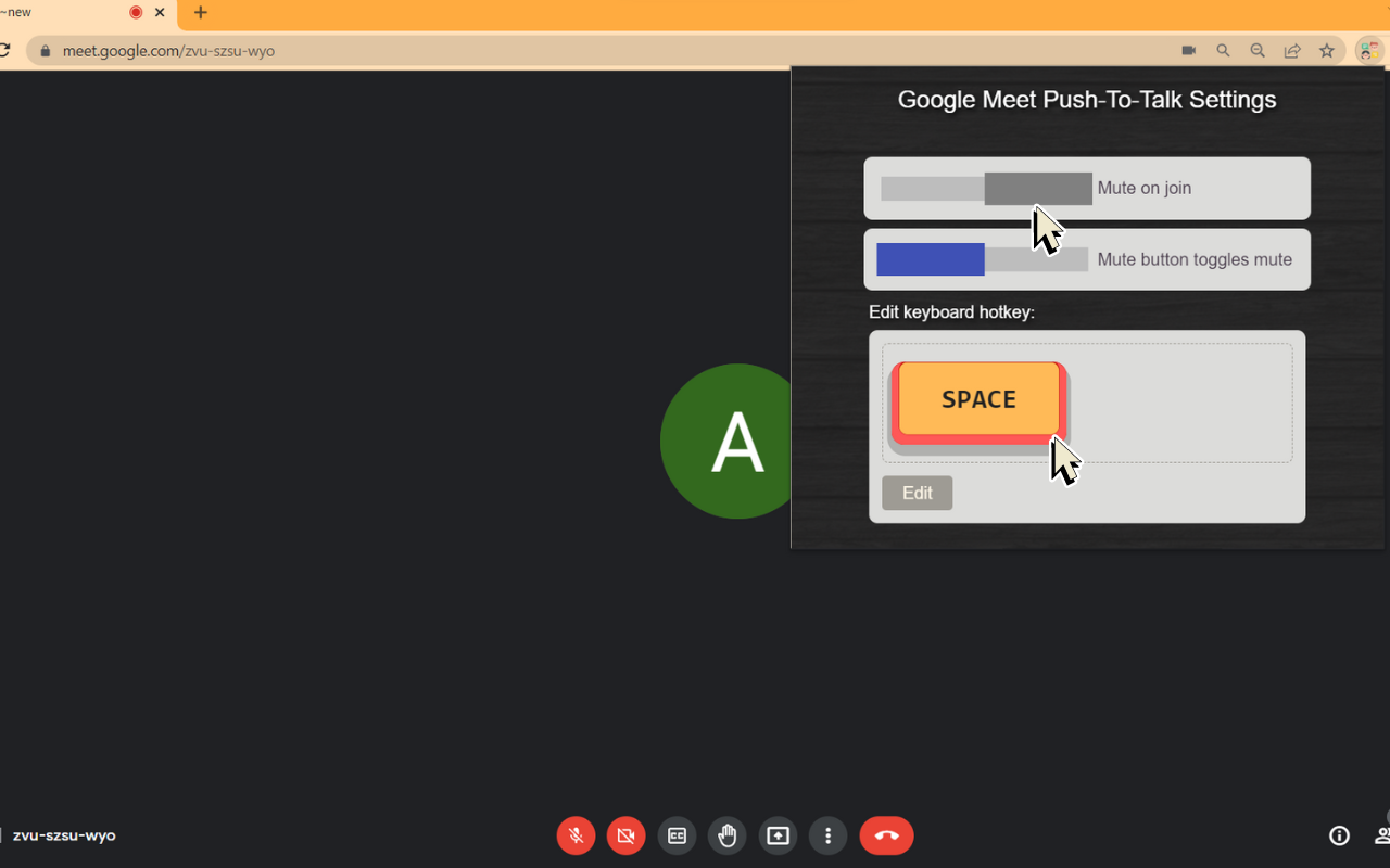 Google Meet & Zoom Push-To-Talk 2.0 chrome谷歌浏览器插件_扩展第2张截图